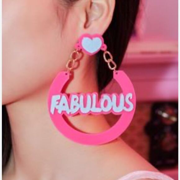 Heart Hoop Earrings A947 - Picture 2 of 3